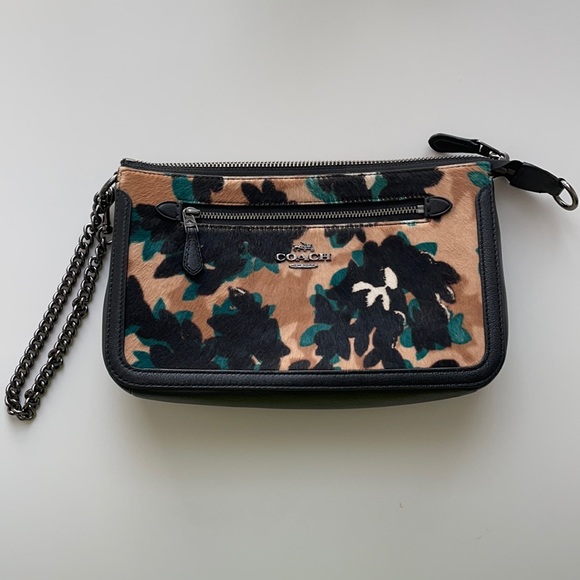 Coach Handbags - Coach Leopard Clutch with Chain Link